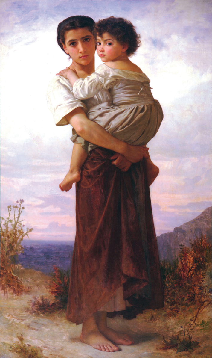  阿道夫·布格罗 Adolphe Bouguereau —— Young Gypsies (1879)